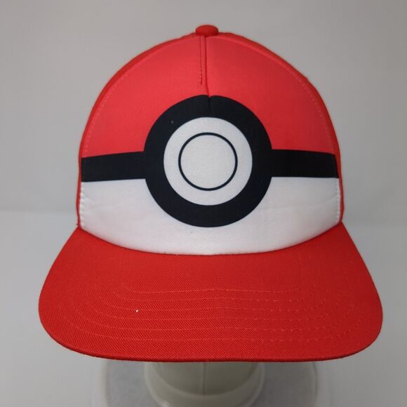Pokemon Youth Snapback Hat Red One Size Adjustable Embroidered 6 Panel - Picture 2 of 9